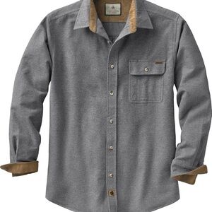 NWOT Legendary Whitetails Gray Shirt with Tan Contrast Trim